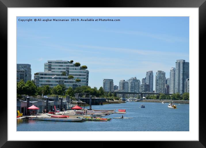 The beuties of Vancouver, Framed Mounted Print by Ali asghar Mazinanian