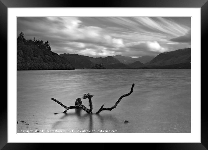 Derwent Water Remnants  Framed Mounted Print by Lady Debra Bowers L.R.P.S