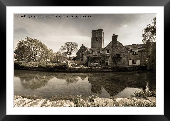 Mill Pond, Swanage Framed Mounted Print by Stuart C Clarke