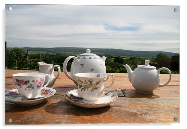Wrington tea gardens Acrylic by mark blower