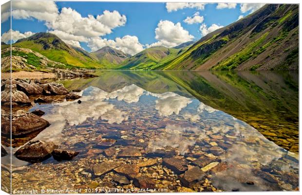 Wastwater Lake District Reflections Canvas Print by Martyn Arnold