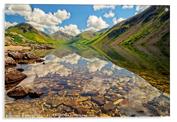Wastwater Lake District Reflections Acrylic by Martyn Arnold