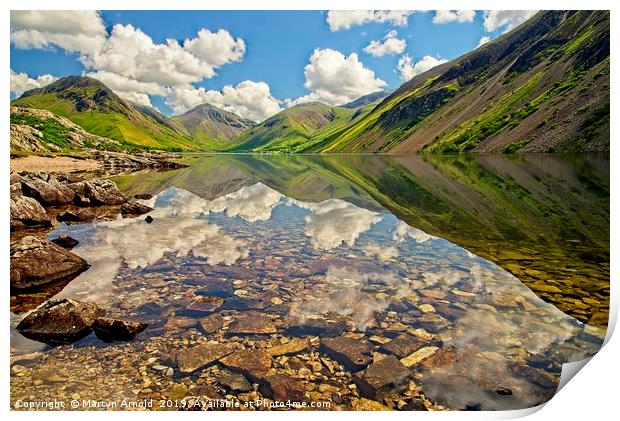 Wastwater Lake District Reflections Print by Martyn Arnold