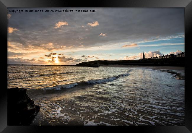 Another Daybreak at Cullercoats Bay Framed Print by Jim Jones