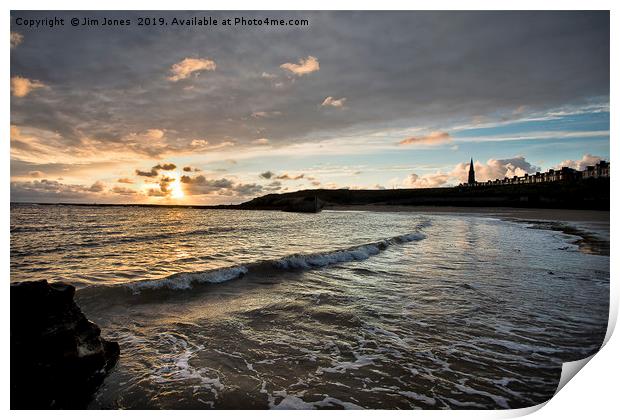 Another Daybreak at Cullercoats Bay Print by Jim Jones