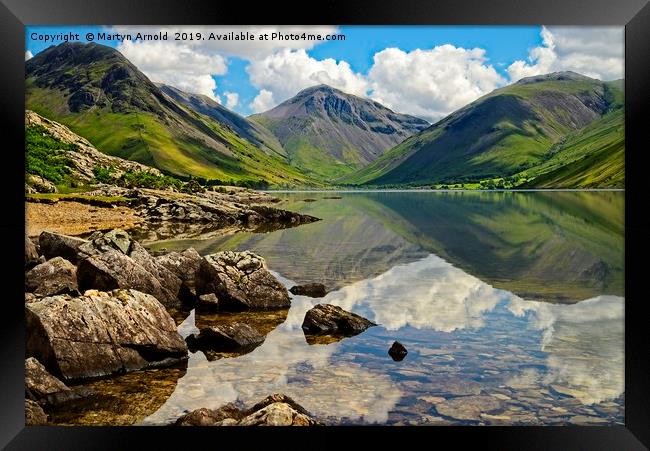 Great Gable Mountain from Wastwater Framed Print by Martyn Arnold