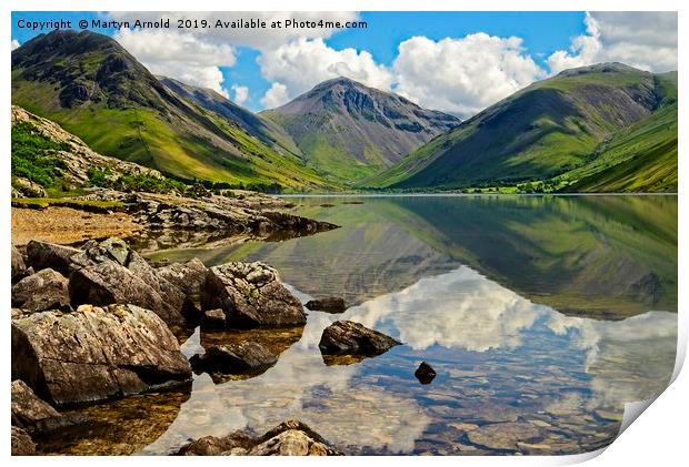 Great Gable Mountain from Wastwater Print by Martyn Arnold