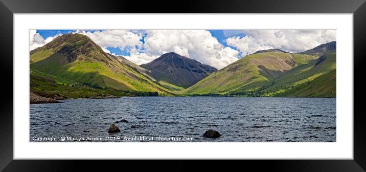 Wastwater and Great Gable Panorama Framed Mounted Print by Martyn Arnold