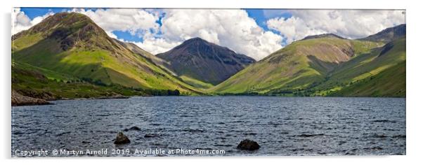 Wastwater and Great Gable Panorama Acrylic by Martyn Arnold
