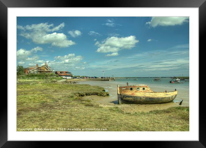 Orford old Boat  Framed Mounted Print by Rob Hawkins