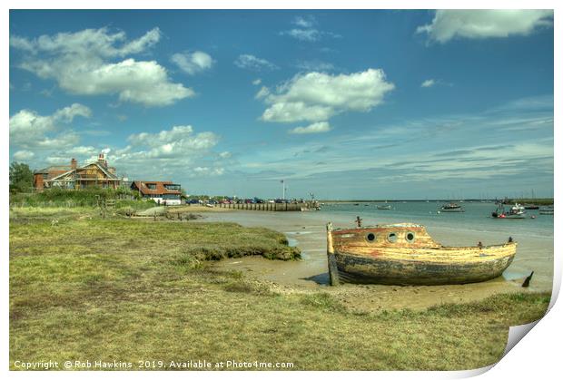 Orford old Boat  Print by Rob Hawkins