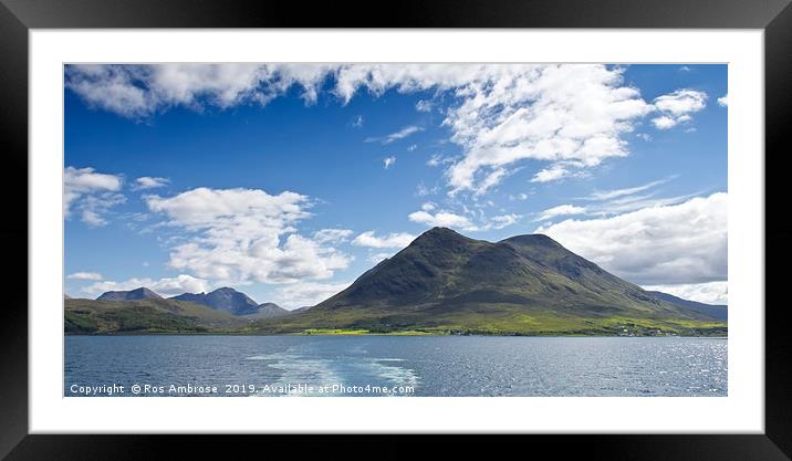 Glamaig From Raasay Ferry Framed Mounted Print by Ros Ambrose