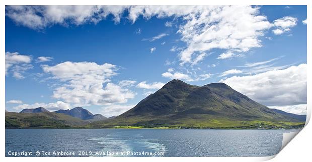 Glamaig From Raasay Ferry Print by Ros Ambrose