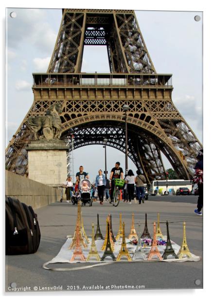 Many many Eiffel towers Acrylic by Lensw0rld 