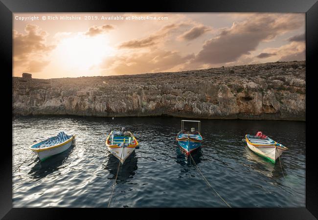 Boats - Malta Framed Print by Rich Wiltshire