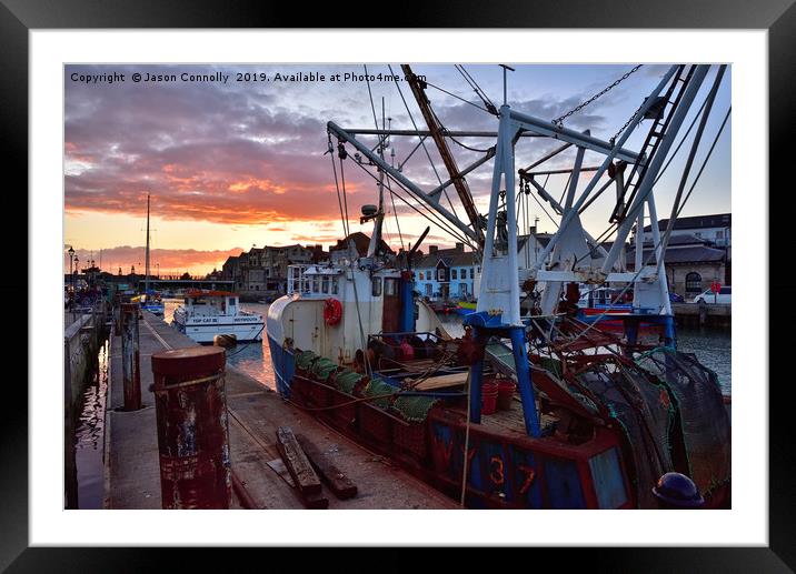 Weymouth At Sunset Framed Mounted Print by Jason Connolly