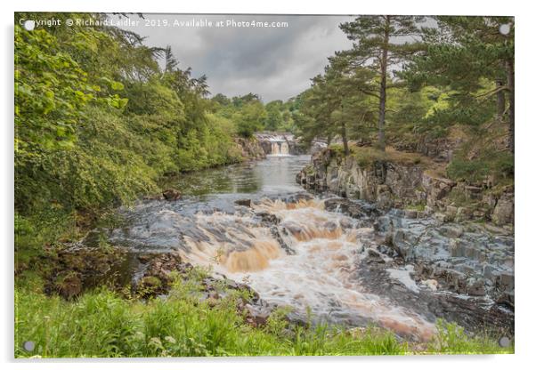 Low Force Waterfall on the Summer Solstice 1 Acrylic by Richard Laidler