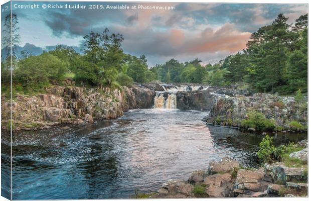 Low Force Waterfall on the Summer Solstice 2 Canvas Print by Richard Laidler