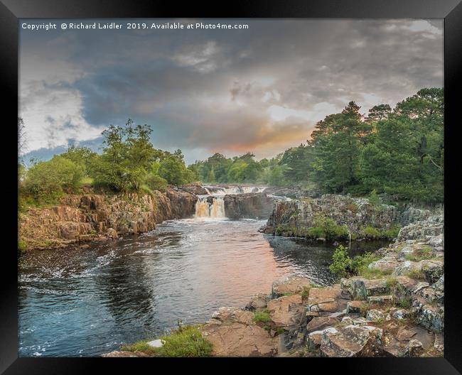 Low Force Waterfall on the Summer Solstice 3 Framed Print by Richard Laidler