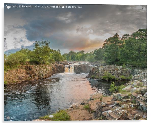 Low Force Waterfall on the Summer Solstice 3 Acrylic by Richard Laidler
