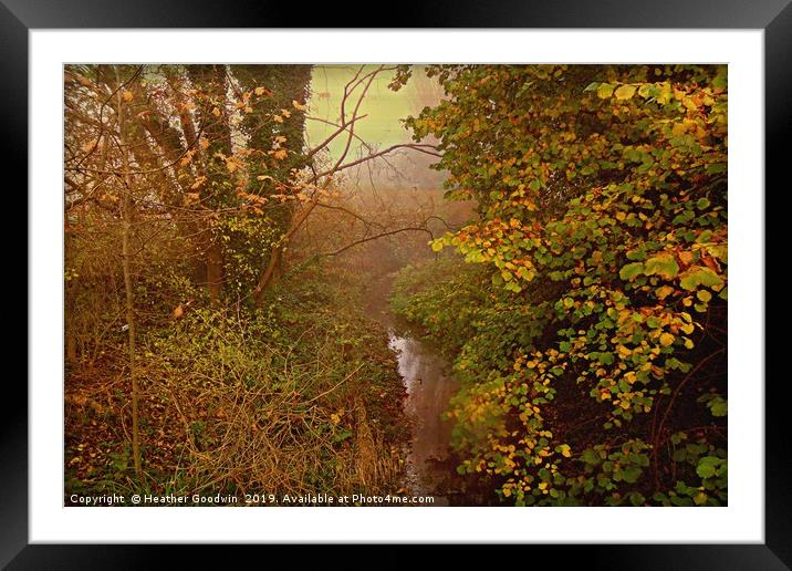 Misty River Framed Mounted Print by Heather Goodwin