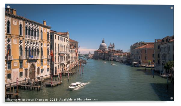 Grand Canal Venice Acrylic by Steve Thomson