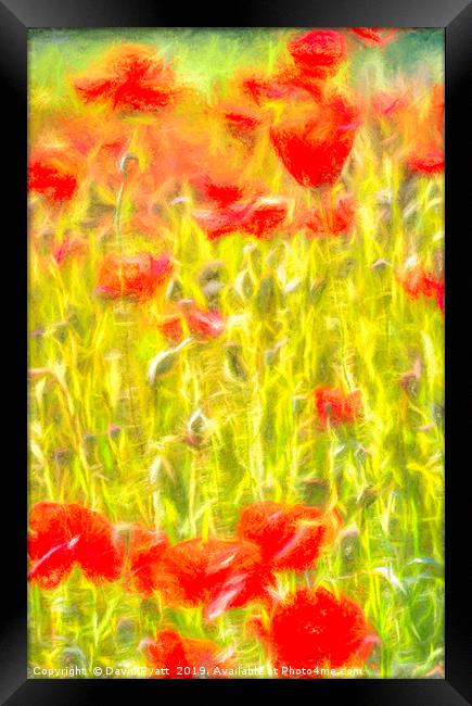 Monet Poppy Meadow Framed Print by David Pyatt