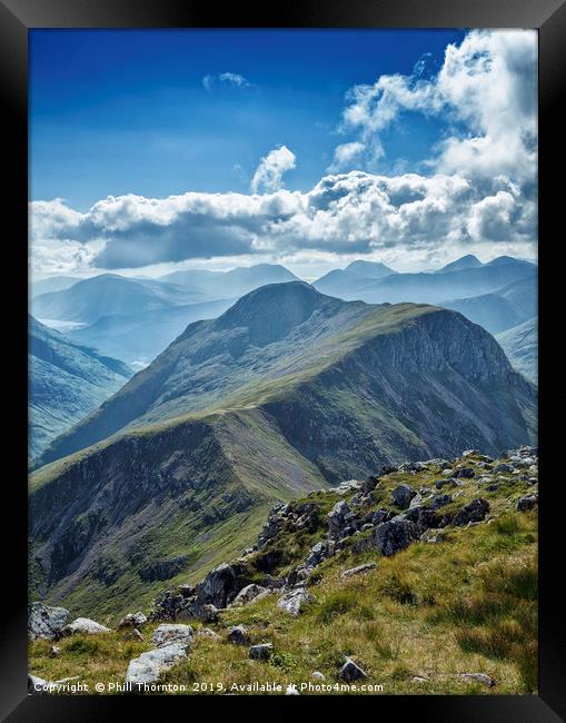 Stob na Broige from Stob na Doire Framed Print by Phill Thornton