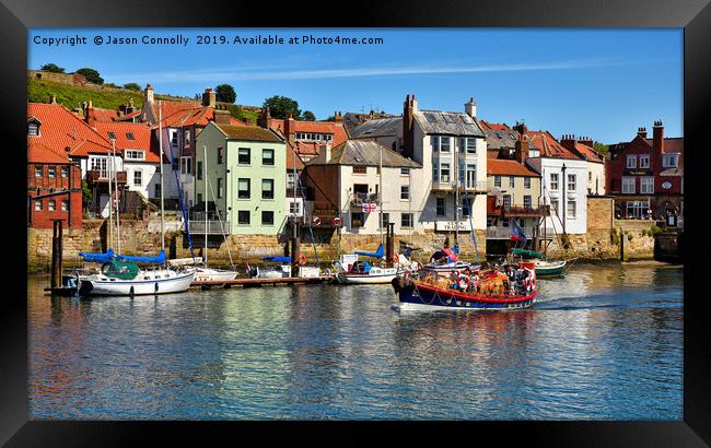 Whitby Harbour Framed Print by Jason Connolly