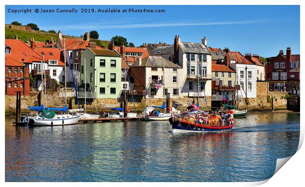 Whitby Harbour Print by Jason Connolly