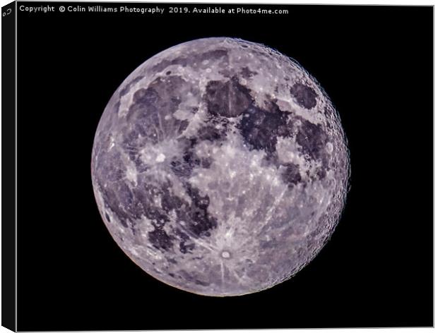 The Full Blue Moon 20.05.2019 Canvas Print by Colin Williams Photography