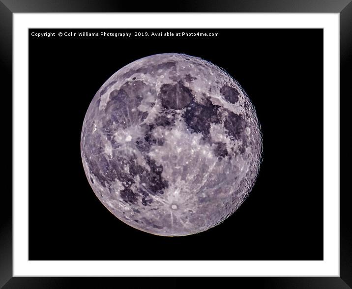 The Full Blue Moon 20.05.2019 Framed Mounted Print by Colin Williams Photography