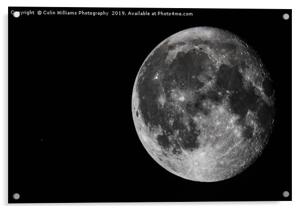 The Moon And Jupiter Acrylic by Colin Williams Photography