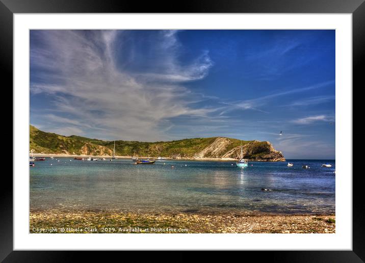 Majestic Lulworth Cove Framed Mounted Print by Nicola Clark
