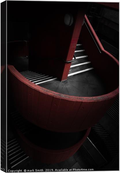 Red Staircase Canvas Print by mark Smith
