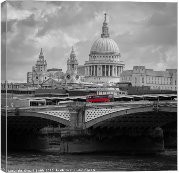 Red Bus Canvas Print by mark Smith