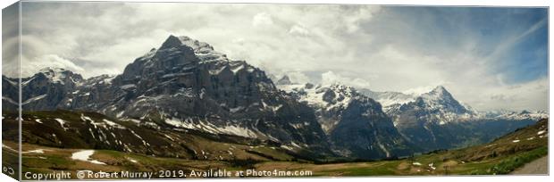 Swiss Alps Panorama Canvas Print by Robert Murray
