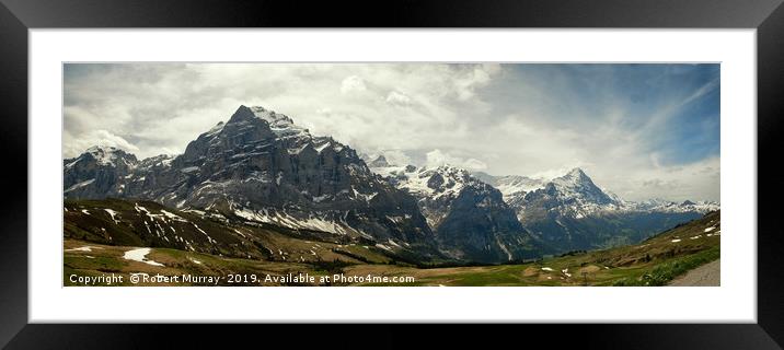 Swiss Alps Panorama Framed Mounted Print by Robert Murray