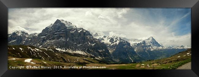 Swiss Alps Panorama Framed Print by Robert Murray