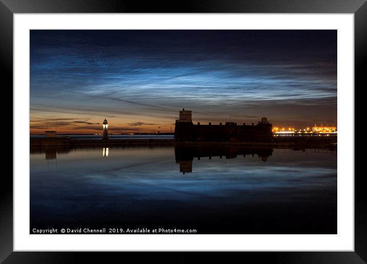 New Brighton Noctilucent Clouds Framed Mounted Print by David Chennell