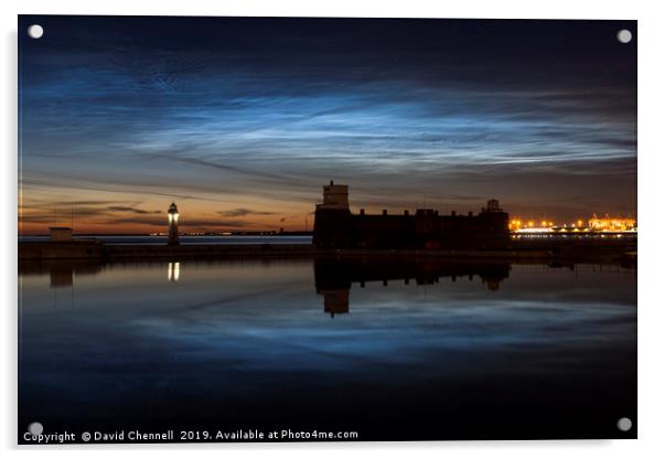 New Brighton Noctilucent Clouds Acrylic by David Chennell