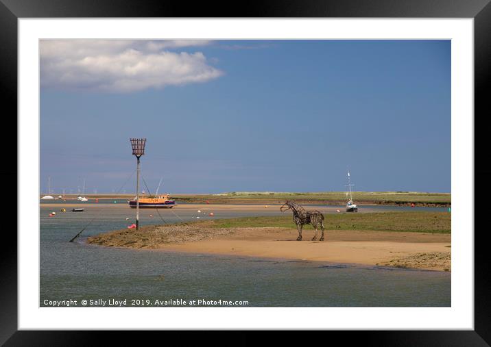 The Lifeboat Horse at Wells-next-the-Sea Framed Mounted Print by Sally Lloyd