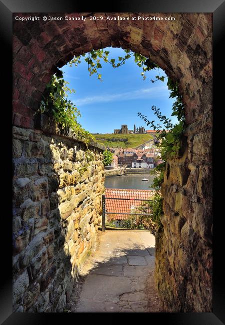 Views Of Whitby Abbey Framed Print by Jason Connolly