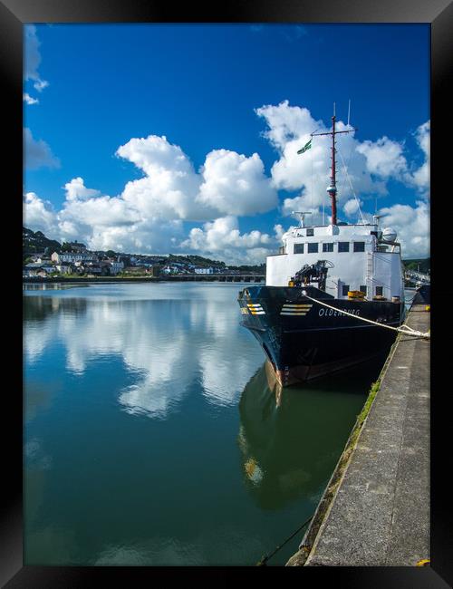MS Oldenburg moored at Bideford Quay in Devon Framed Print by Tony Twyman