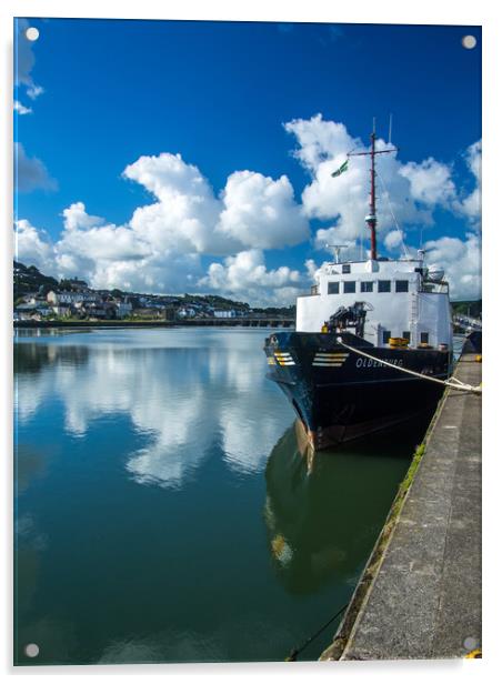 MS Oldenburg moored at Bideford Quay in Devon Acrylic by Tony Twyman