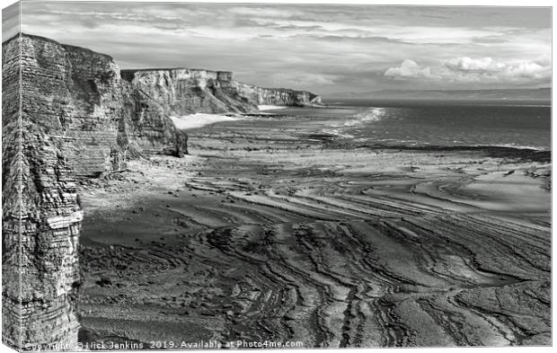 The Glamorgan Heritage Coast Cliffs and Beaches Canvas Print by Nick Jenkins