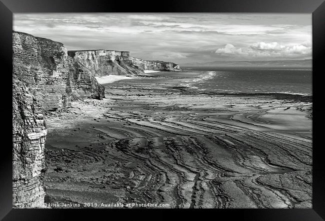 The Glamorgan Heritage Coast Cliffs and Beaches Framed Print by Nick Jenkins