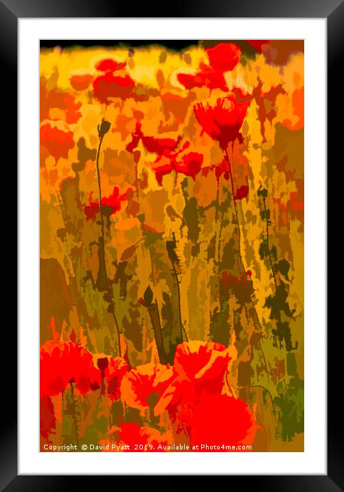 Poppy WW1 Art Tribute Framed Mounted Print by David Pyatt