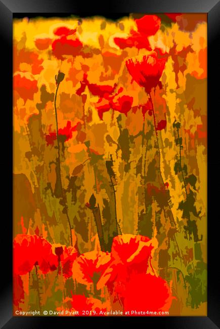Poppy WW1 Art Tribute Framed Print by David Pyatt