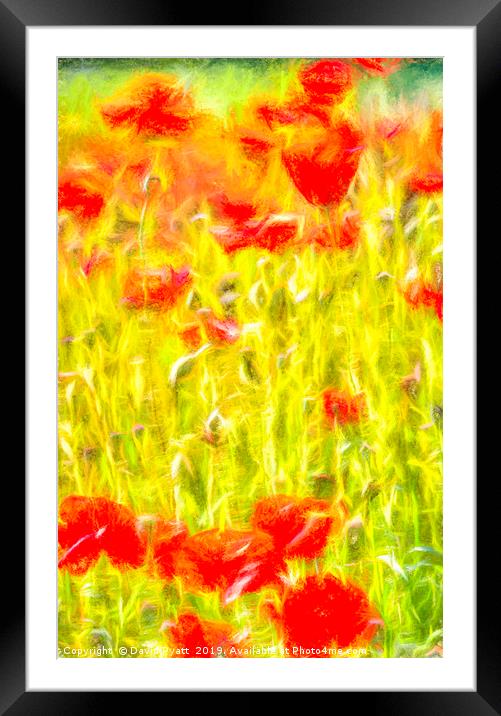 Poppy Meadow Dreams Framed Mounted Print by David Pyatt
